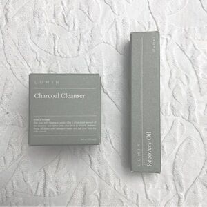 Lumin Men’s Charcoal Cleanser and Recovery Oil (Bundle of 2 )
